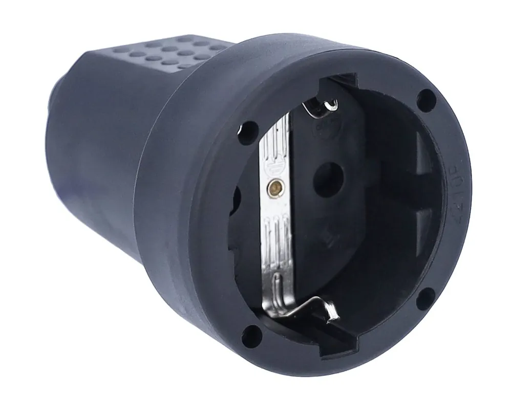 Schwabe 62225 Contre fiche avec mise à la terre 230V/16A IP20 PVC noir
