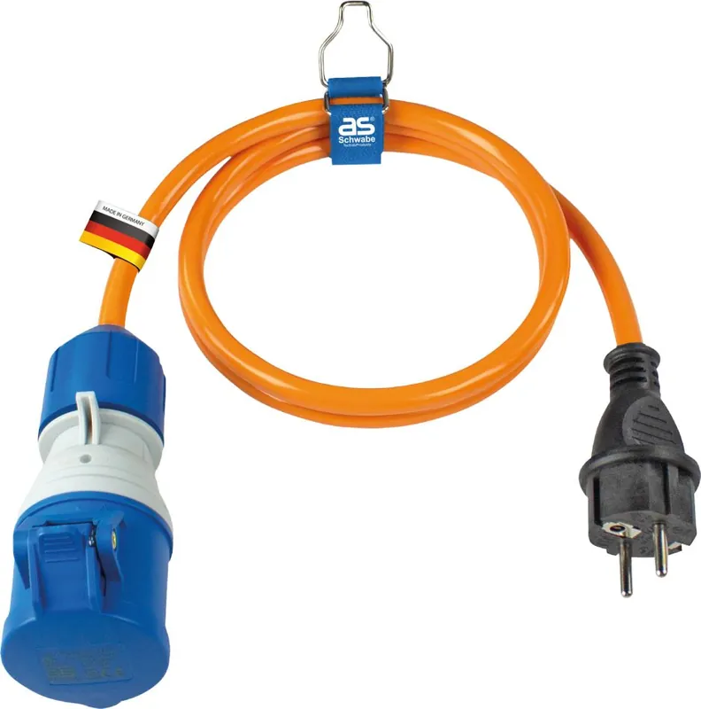Schwabe 62434 Camping CEE Câble adaptateur 230V/16A IP44 H07BQ-F 3G2,5 1,5m France