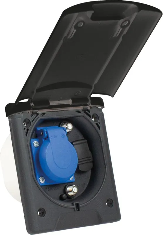 Schwabe 62474 Prise de camping 230V/16A IP44 Noir