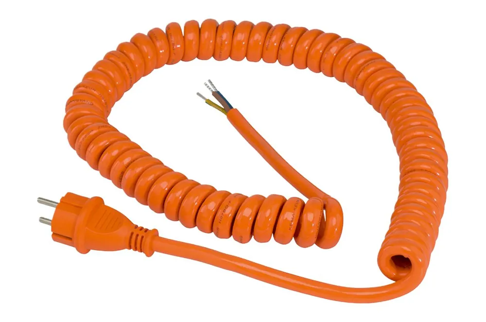 Schwabe 70430 PUR Câble spiralé 230V/16A IP44 H07BQ-F 3G1,5 1-5m