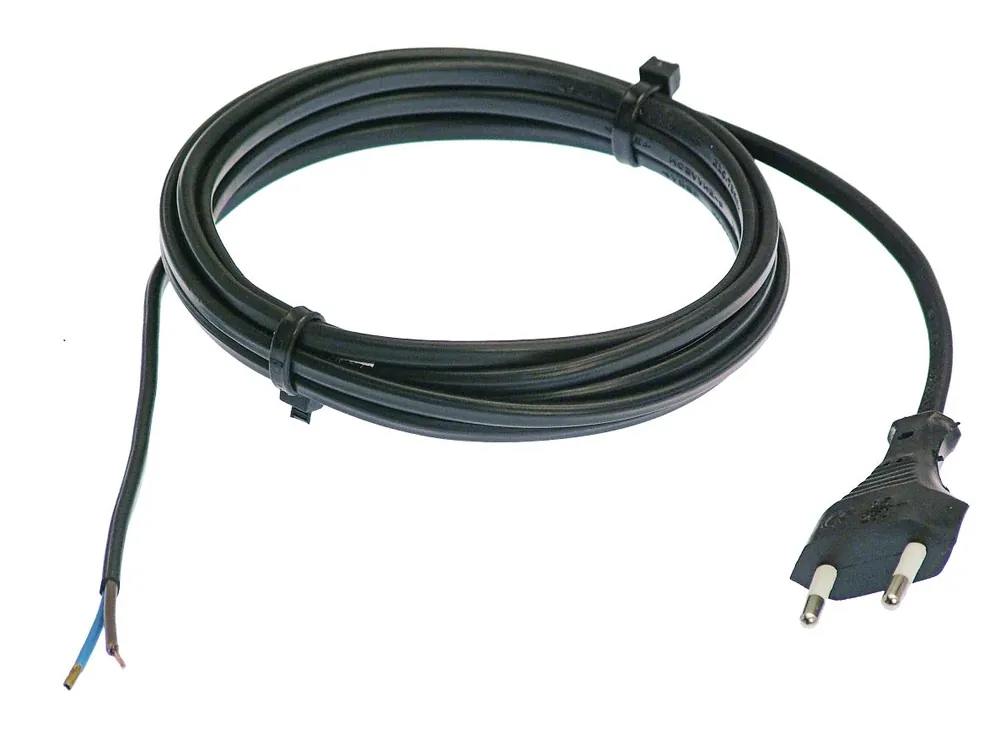 Schwabe 70642 Câble de raccordement Vinyl 230V/2.5A IP20 H03VVH2-F 2x0.75 noir 1.5m