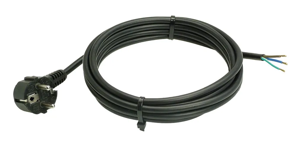 Schwabe 70802 Câble de connexion Vinyle 230V/10A IP20 H05VV-F 3x1,0 noir 10m