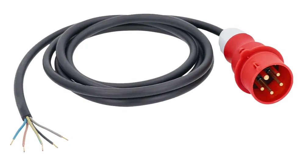 Schwabe 70970 CEE Câble de raccordement Néoprène 400V/32A IP44 5 pôles H07RN-F 5G6 5m