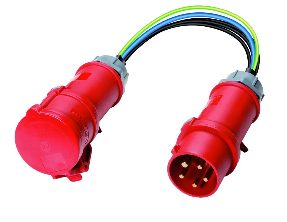 Benning 044128 Adaptateur de mesure triphasé 32A CEE 5 pôles (actif) CM 9, 9-1, 9-2