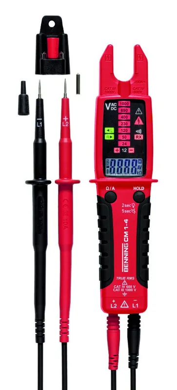 Benning 044686 CM 1-4 Open Current-Multimeter TRUE RMS (valeur efficace réelle)