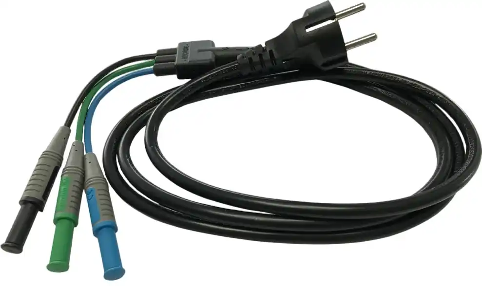 Benning 10220313 Cordon de test bleu, vert, noir avec fiche antichoc pour IT 105