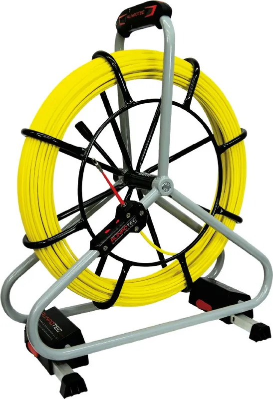 Runpotec 10065 Set professionnel ressort de traction en fibre de verre Ø 6mm RTG6 80m incl. bobine