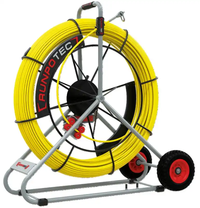 Runpotec 10097 Set professionnel ressort de traction en fibre de verre Ø 11mm RTG12 300m incl. bobine