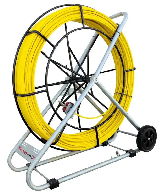 Runpotec 10103 Set professionnel ressort de traction en fibre de verre Ø 15mm RTG12 350m incl. bobine