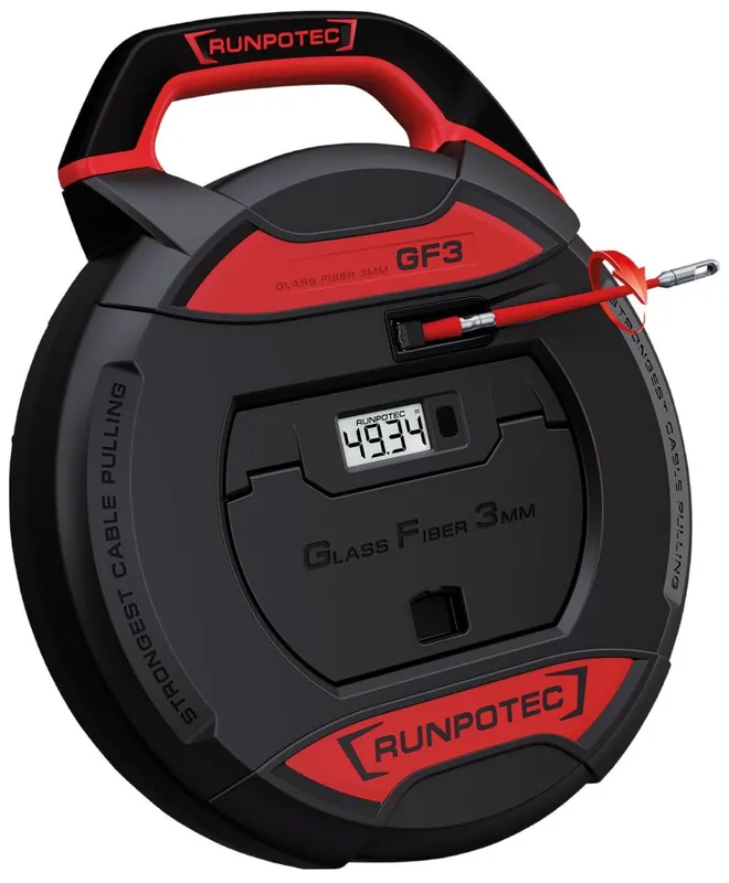 Runpotec 10192 GF3 Ressort de traction en fibre de verre Ø 3mm avec jauge de longueur 20m
