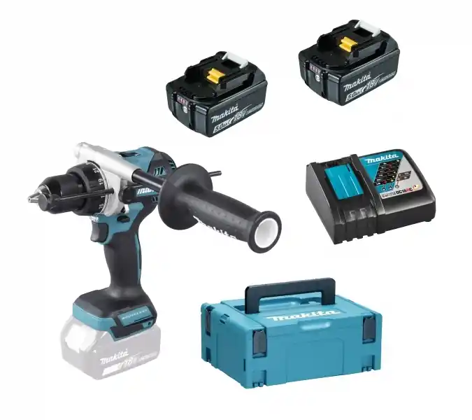 Makita DHP492RTN Perceuse/visseuse à percussion LXT 18V 2x 6.0 Ah et chargeur rapide en Mbox