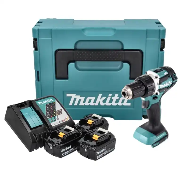 Makita DDF484RT3J Perceuse sans fil 18V 5.0 AH Li-ion + 3ème batterie