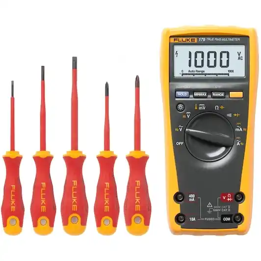 Fluke 40003952 IB179M-EGFID Multimètre numérique True-RMS et 5 tournevis isolés