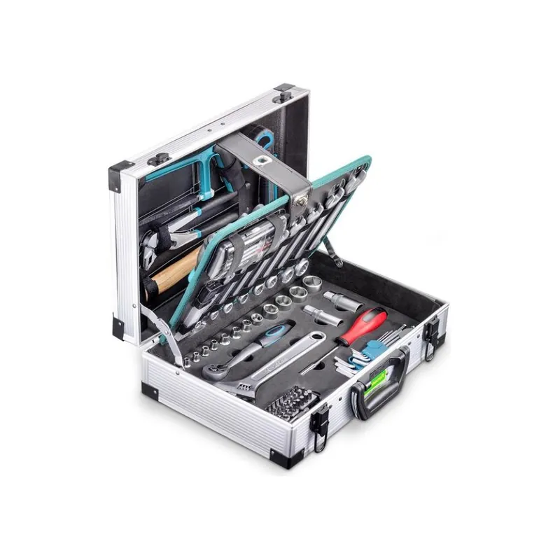 technocraft 658698 Mallette à outils en aluminium TOP COMPACT 94 pièces