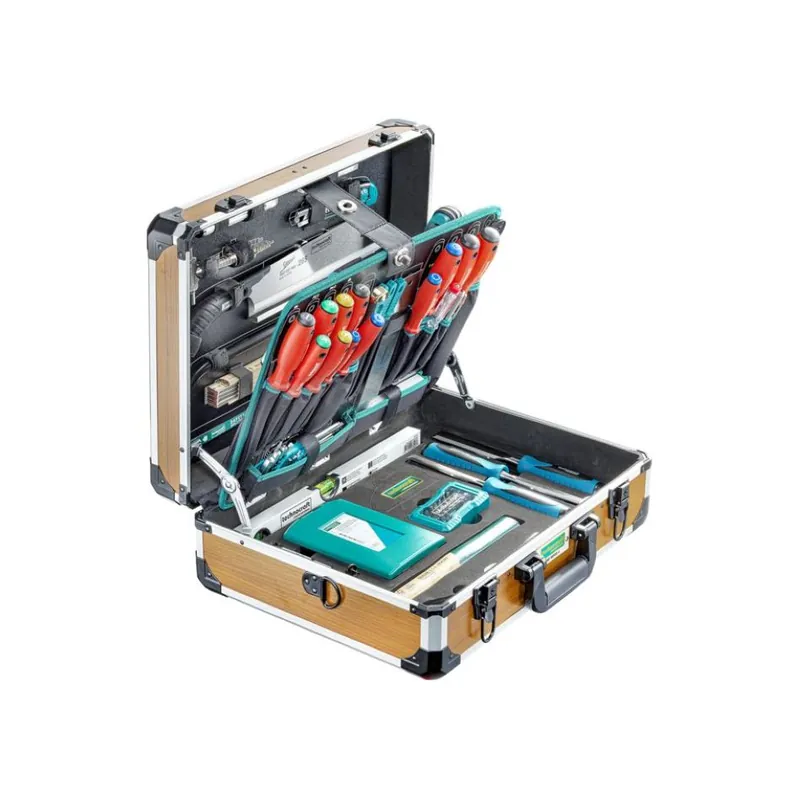technocraft 714108 Mallette à outils en aluminium PRO WOOD 4 128 pièces