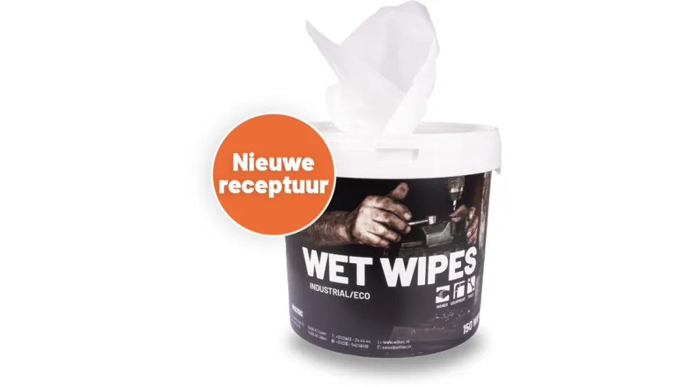 Wiltec 06.4002 Wiltec Wet Wipes 150 pièces dans un seau