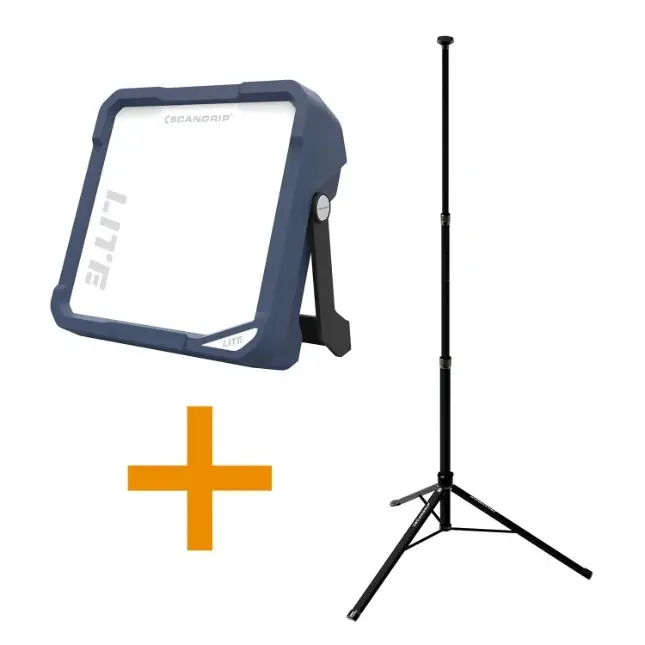 Scangrip 49.0536 Ensemble de lampes de travail Vega Lite 6000 Lumen avec trépied