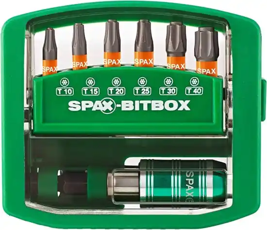 SPAX 4000007899019 BITBOX T-STAR porte-embouts plus 6 embouts