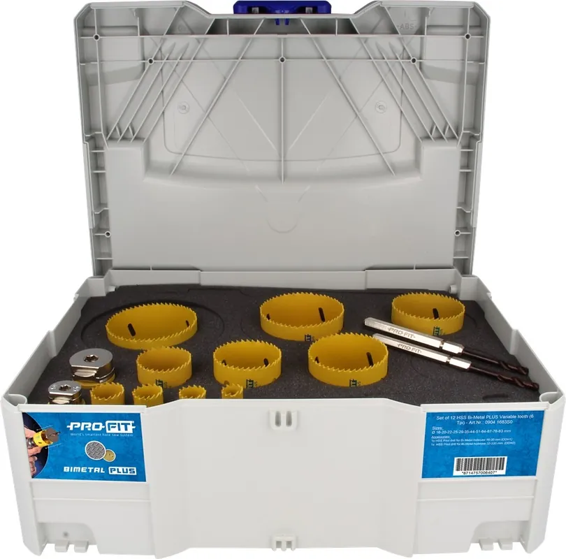 ProFit 09051976S0 Jeu de scies cloches Bimetal Plus 19/22/25/35/42/51/60/68/76 mm