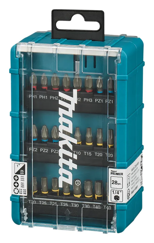 Makita Accessoires E-25068 Jeu d‘embouts de vissage à percussion 28 pièces