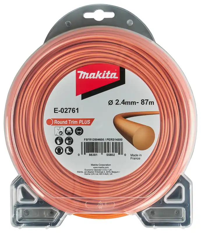 Makita Accessoires E-02761 Fil de coupe 2.4 x 87m Rond