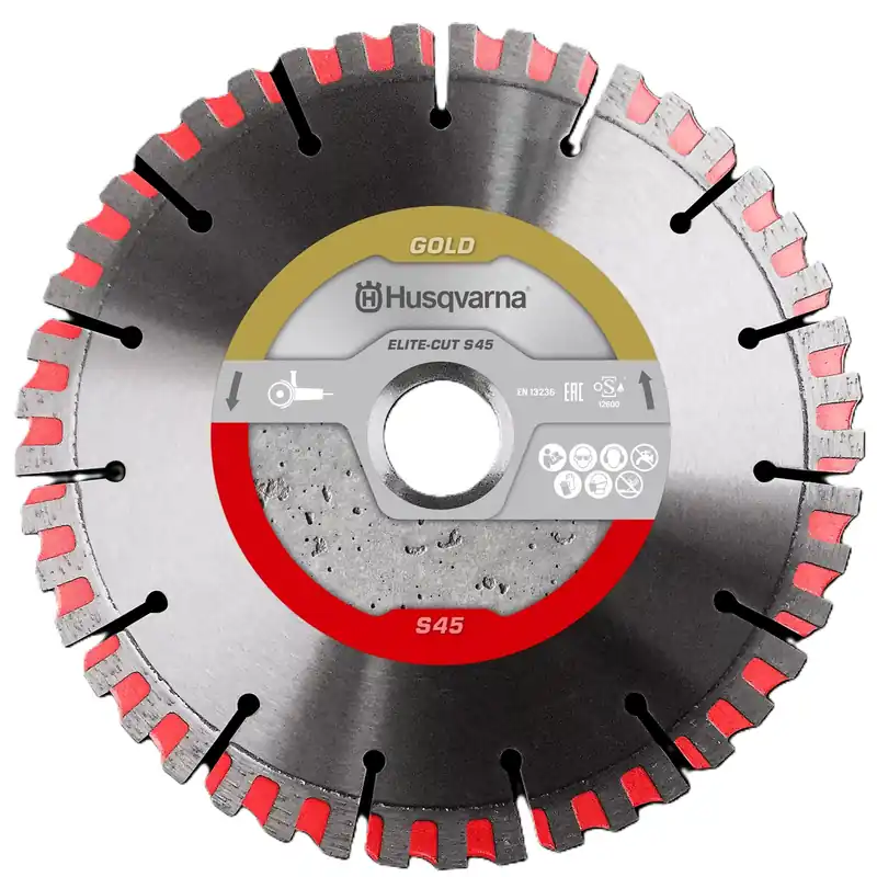 Husqvarna 579805080 ELITE-CUT S45 Lame de scie diamantée sèche Universal 230 mm