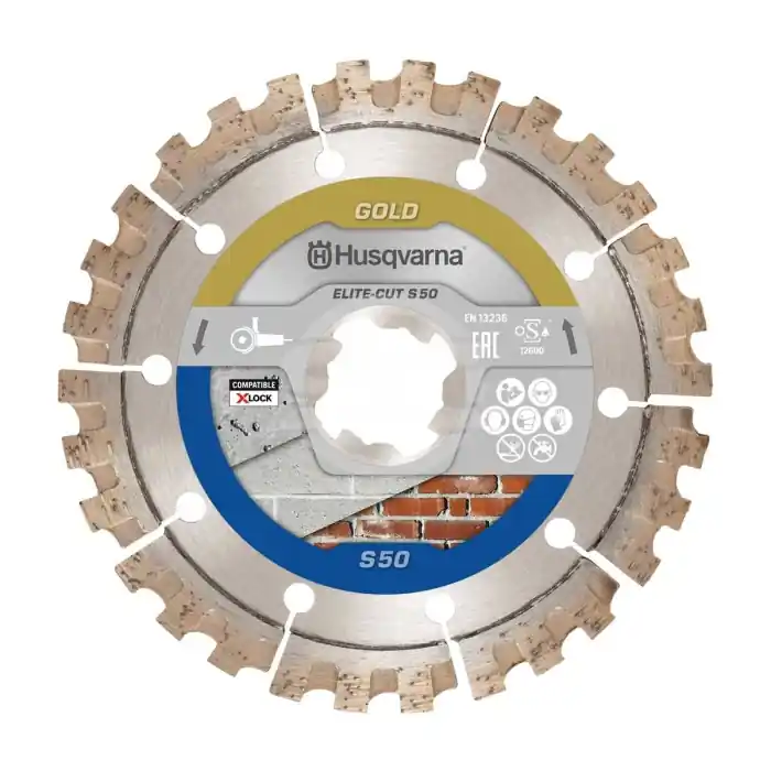 Husqvarna 579804742 ELITE-CUT S50 Lame de scie diamantée sèche Universelle 125 mm (X-Lock)