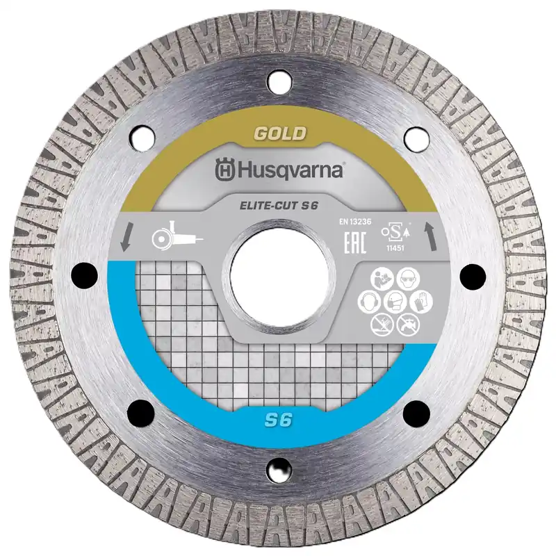 Husqvarna 579818830 ELITE-CUT S6 Lame de scie diamantée sèche Carreaux 115 mm