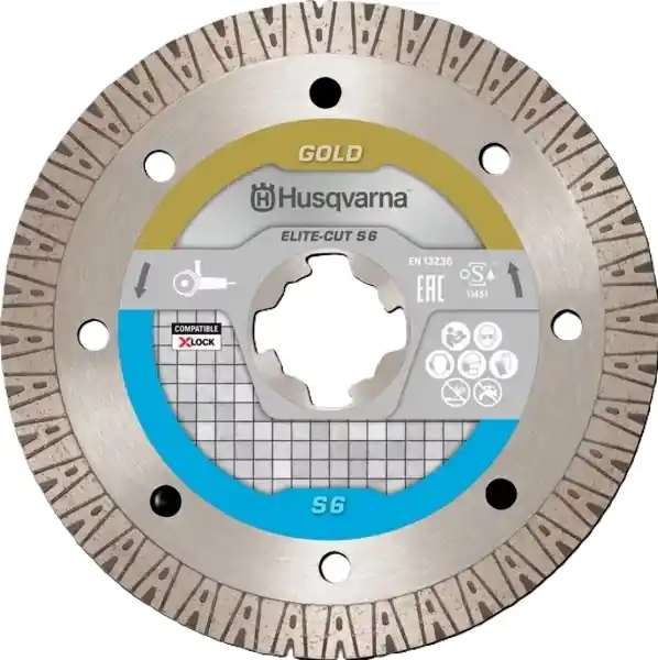 Husqvarna 579818842 ELITE-CUT S6 Lame de scie diamantée carrelage sec 125 mm (X-LOCK)
