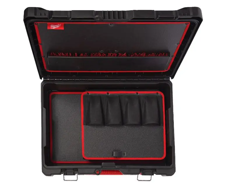 Milwaukee Accessoires 4932499703 Packout Electrician Box mallette vide + incrustation pour l‘électricien