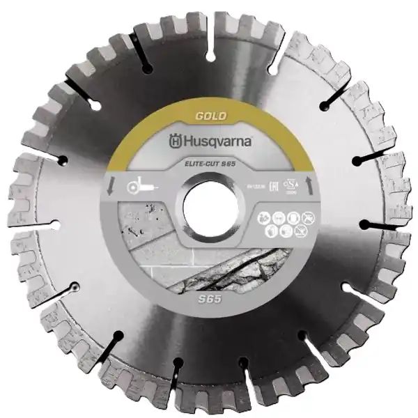Husqvarna 579805180 ELITE-CUT S65 Lame de scie diamantée sèche Abrasif 230 mm