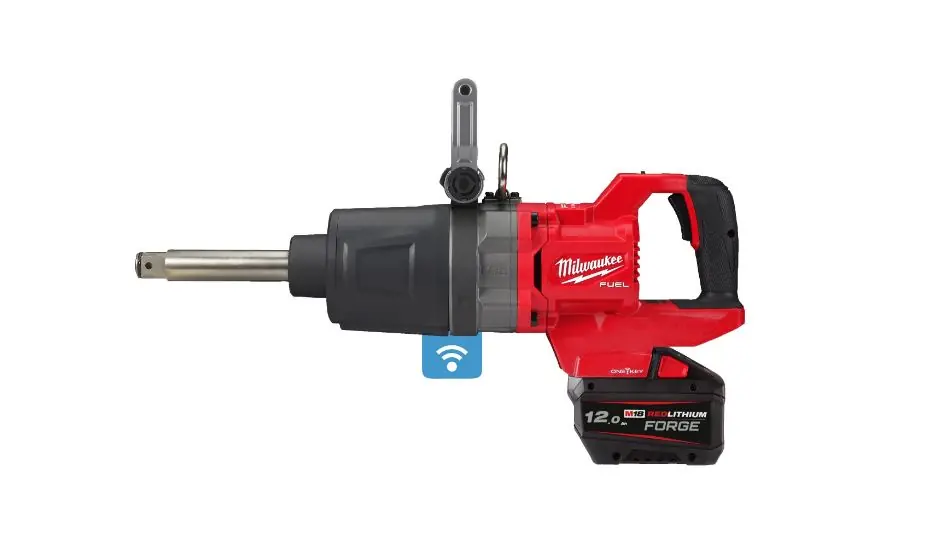 Milwaukee 4933499251 M18 ONEFHIWF1D-121C Clé à chocs à batterie 1" à clé unique Clé à chocs à batterie FUEL™ Poignée en D + tige rallongée 18V 12Ah Li-Ion