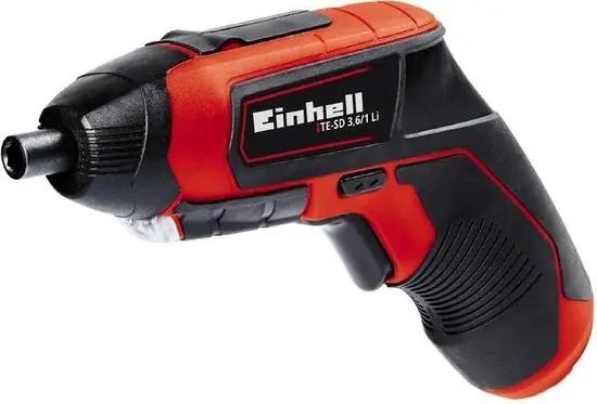 Einhell 4513501 TE-SD 3.6/1 Li Accu Screwdriver 10-piece bit set, 1.5 and charger in box