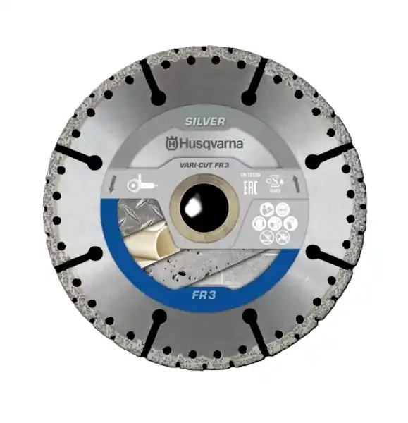 Husqvarna 577103601 Vari-cut FR3 Lame de scie diamantée pour matériaux de construction secs et humides 115 mm