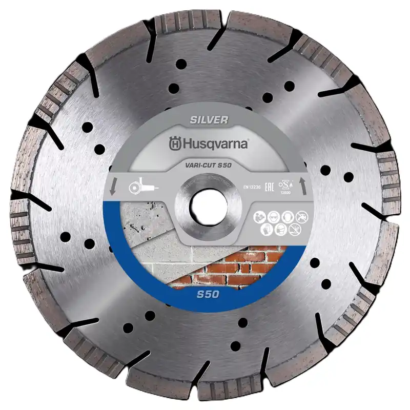Husqvarna 579807930 Vari-Cut S50 Lame de scie diamantée dry Brick 115 mm
