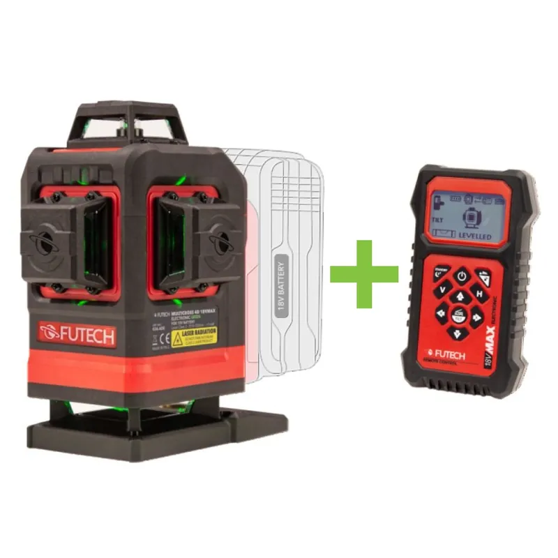 Futech 036.4DE MC4DE 18V MAX 4D cordless cross line laser excl. battery in case