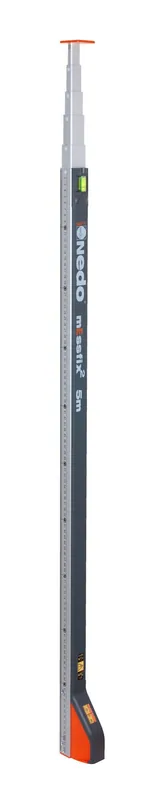 Nedo F580311 mEssfix 2 Plaque de mesure télescopique 1.07m-5.00m mm/cm incl. couvercle