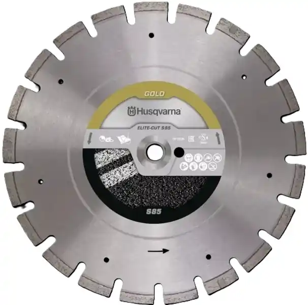 Husqvarna 536503630 Elite-Cut S85 Lame de scie diamantée Wet/Dry Asphalt 400x25.4/20.0 mm