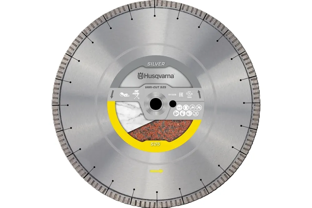 Husqvarna 535314020 Vari-Cut S25 Lame de scie diamantée Wet/Dry Granit/Marbre 350x25.4/20.0 mm