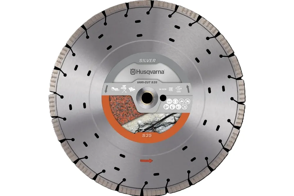 Husqvarna 534972010 Vari-Cut S35 Lame de scie diamantée Wet/Dry Granit/Béton 300x25.4/20.0 mm