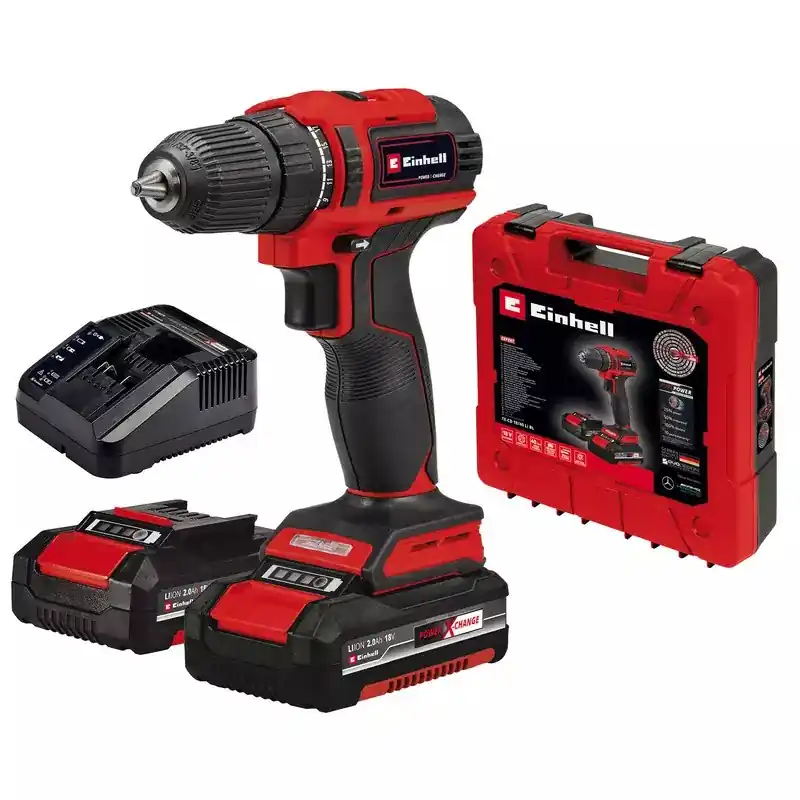 Einhell 4513995 TE-CD 18/40 Li BL Kit perceuse/visseuse sans fil avec 2x2.0Ah et chargeur en mallette