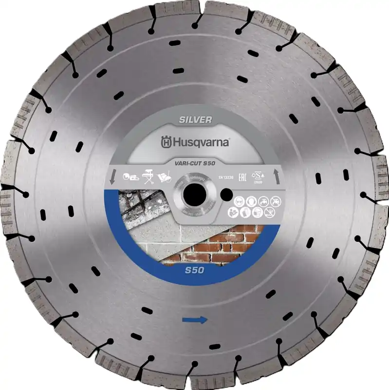 Husqvarna 534972420 Vari-Cut S50 Turbo Lame diamantée plate Wet/Dry Béton/Brique 350x25.4/20.0 mm