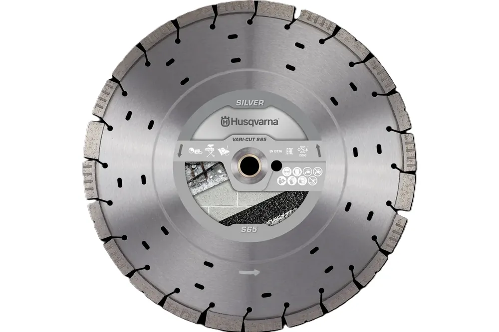 Husqvarna 534972530 Vari-Cut S65 Turbo Flat Lame de scie diamantée Wet/Dry Brick 400x25.4/20.0 mm