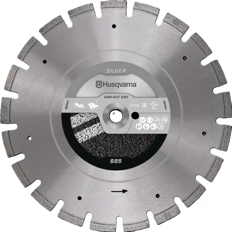 Husqvarna 579817710 Vari-Cut S85 Flat Diamond saw blade Wet/Dry Asphalt 300x25.4/20.0 mm