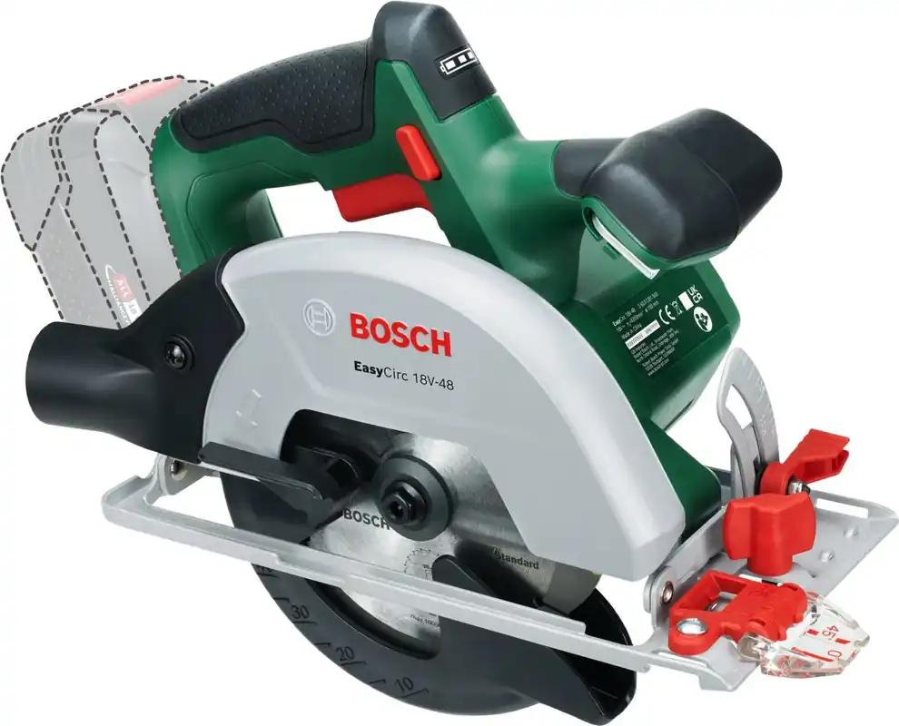 Bosch Vert 06033B1500 Scie circulaire sans fil EasyCirc 18V sans batteries et chargeur dans la boîte
