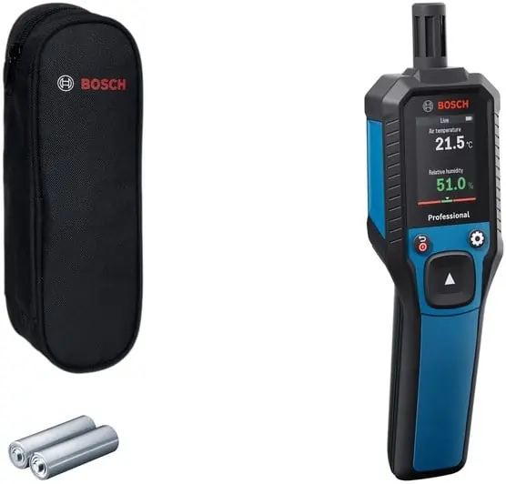 Bosch Bleu 0601078400 GDH 1-17 Thermo-hygromètre 2x 1.5V LR6 (AA) en boîte