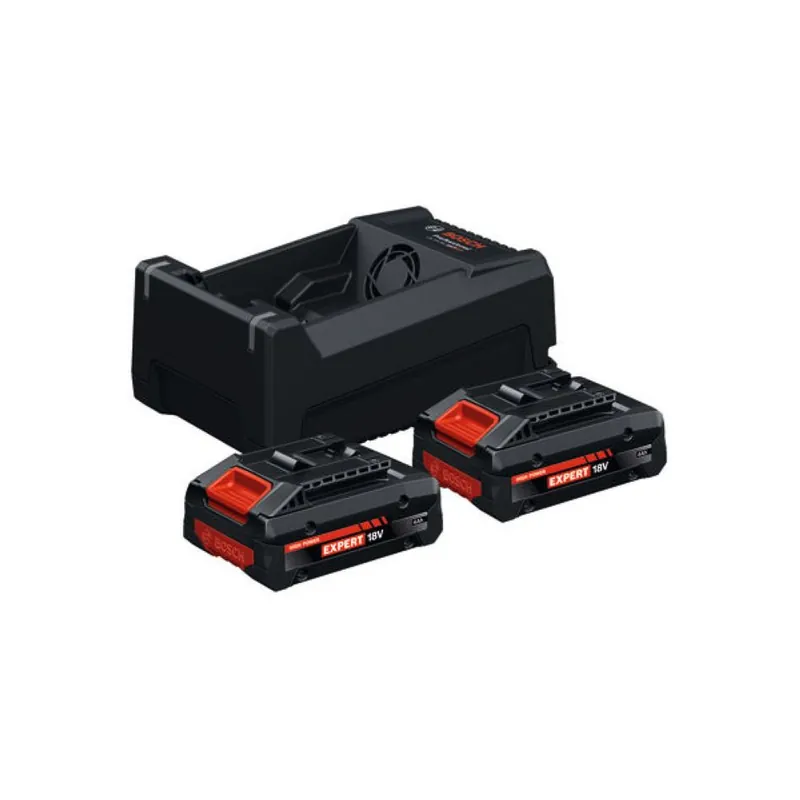 Bosch Bleu Accessoires 1600A0373J EXBA18V-40 Battery Starter Set 2x and charger GAL 12V/18V-80 in box