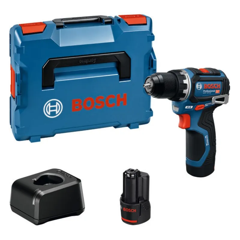 Bosch Bleu 06019N7002 GSR 12V-32 Visseuse sans fil 2x GBA 12V 2.0 Ah et chargeur GAL 12V-20 en L-Boxx