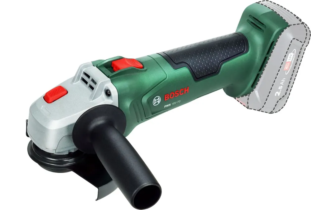 Bosch Vert 06033E6000 PWS 18V-70 Meuleuse d‘angle sans fil 115mm excl. batteries et chargeur en boîte