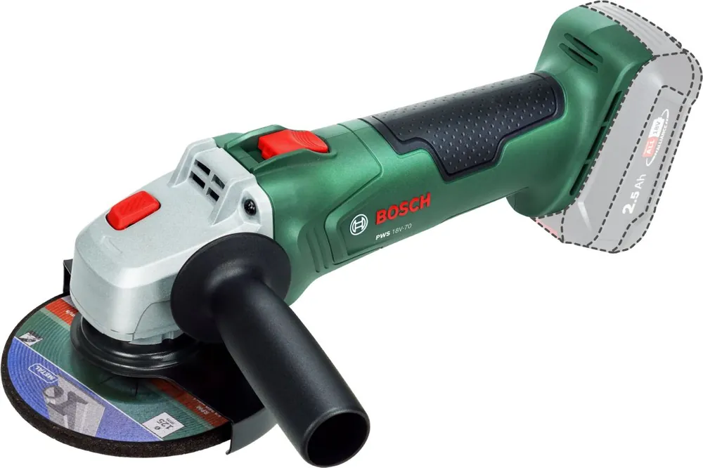 Bosch Vert 06033E6001 PWS 18V-70 Accu meuleuse d‘angle 125mm excl. batteries et chargeur en boîte